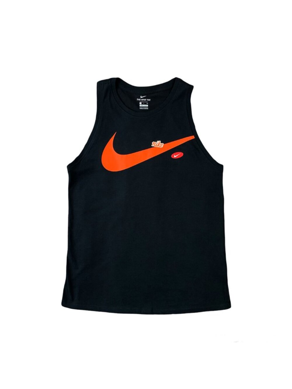 Nike Tom Tank Black Orange Logo Women Size L New With Tags